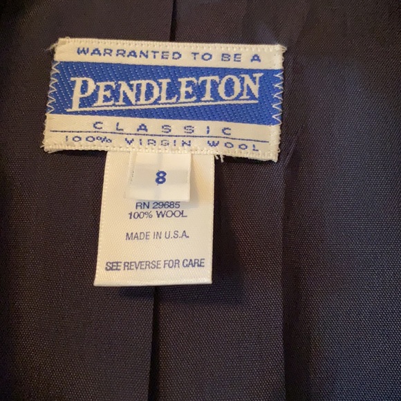 Vintage Pendleton Wool Blazer - Navy Blue - Picture 6 of 7